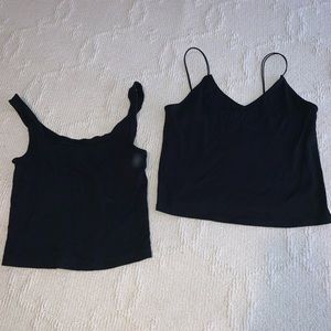 Black crop tops